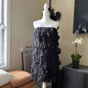 New! Event! Ann Taylor Strapless Fringe Dress